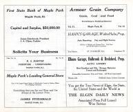 First State Bank of Maple Park, Armour Grain Co., James Fitzgerald, The Elgin Daily News, Kane County 1928c